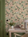 Tapeta kwiaty w stylu retro Boras Tapeter 9172 Happy Hollyhocks Flowers