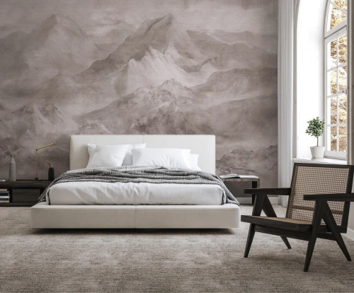Tapeta do sypialni motyw gór Wall Art Samson Light - tapeta na wymiar 