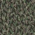 Tapeta kwiaty konwalii Sandberg S10769 Liljekonvalj Charcoal Kolonin II