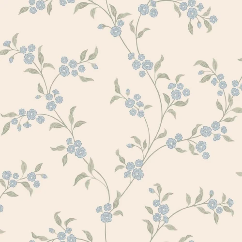 Tapeta subtelne pnącza Sandberg S10775 Smilli Misty Blue Kolonin II
