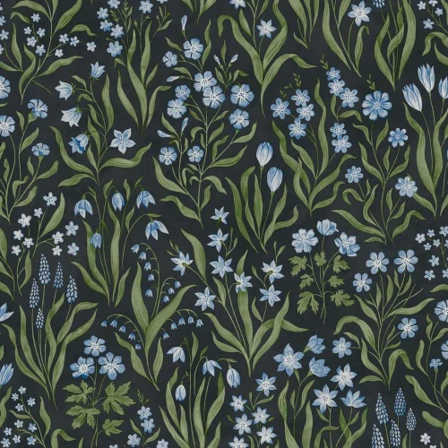 Tapeta roślinna Sandberg S10779 Marta Charcoal Kolonin II