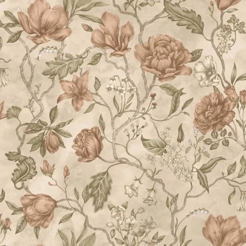 Tapeta kwiatowe pnącza Sandberg S10795 Linda Blush Kolonin II