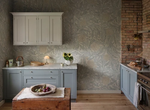 Fototapeta roślinna Sandberg S10767 Olof Mural Misty Blue Kolonin II