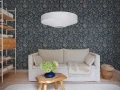 Fototapeta kwiaty i liście Sandberg S10903 Ania Midnight Blue Kolonin II