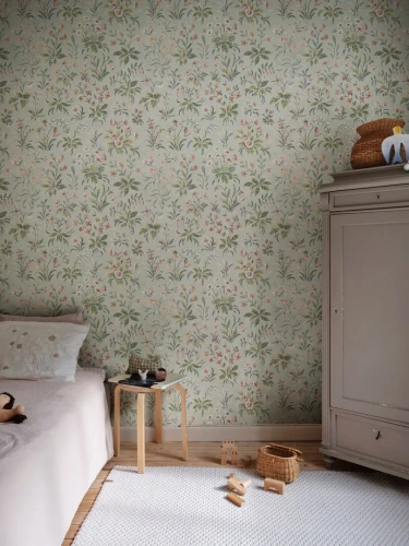 Fototapeta kwiaty i liście Sandberg S10905 Ania Misty Blue Kolonin II