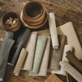Tapeta imitująca płótno z rafii Romo W496/09 Neri Raffia Textured Wallcoverings II