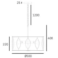 Lampa wisząca NORFOL P04576AM-WH Cosmo Light