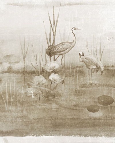 Mural żurawie Khroma DGIUM1022 Waterside Helium