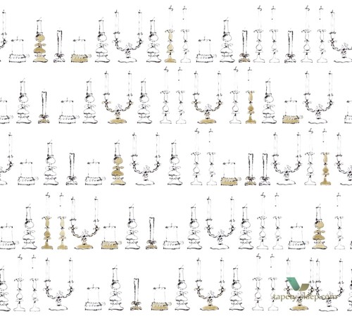 Tapeta Wall&Deco Drawing candels WDDC1402 Contemporary 14