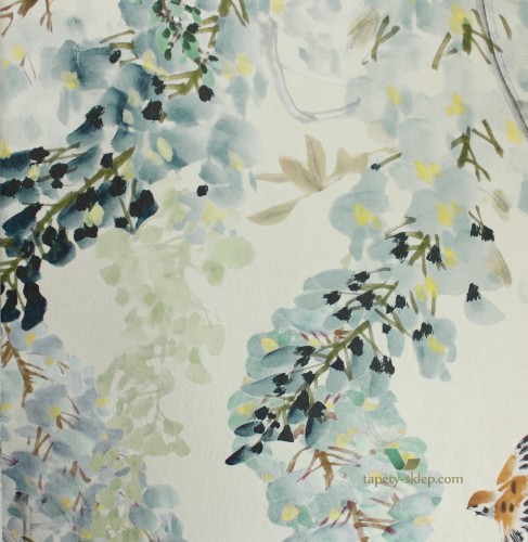 Mural kwiaty Wisteria Falls Sanderson 216299 Panel B Waterperry