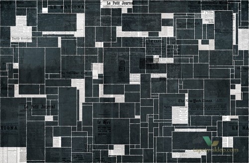 Fototapeta Wall&Deco Black Bricks WDBB1601 B Contemporary 2016