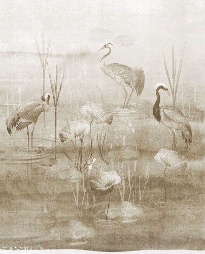 Mural żurawie Khroma DGIUM1021 Waterside Helium