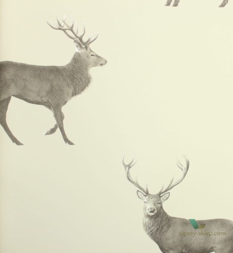 Tapeta jelenie Sanderson 216618 Evesham Deer Elysian