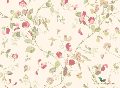 Tapeta z kwiatowym pnączem Cole&Son Sweet Pea 100/6028 Botanical Botanica