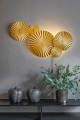 ! PROMO ! Lampa ścienna ryflowane talerze Omega Brushed Brass 231065 złota
