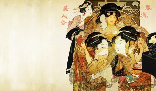 Fototapeta Wall&Deco Nouveau geisha WDNO1602 Contemporary 2016