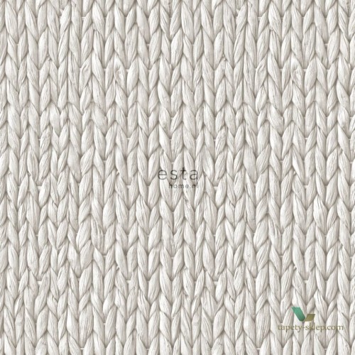 Tapeta warkocze wełny sweter szara Esta 148698 Boho Chic