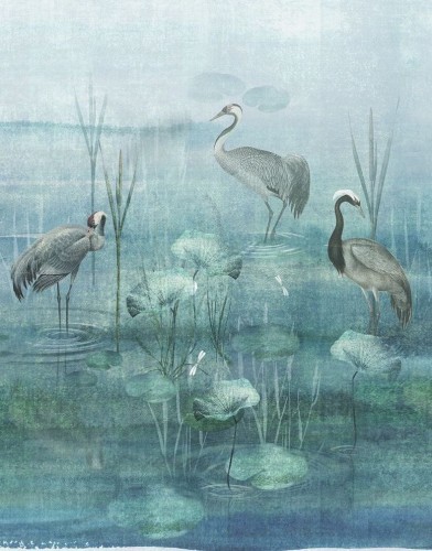 Mural żurawie Khroma DGIUM1011 Waterside Helium