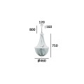 Elegancki czarny żyrandol Roma P04543BK Vintage