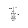 Lampa wisząca chromowana New York P04550CH Cosmo Light