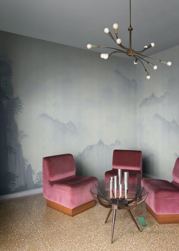 Tapeta London Art 18025 Foggy Landscape