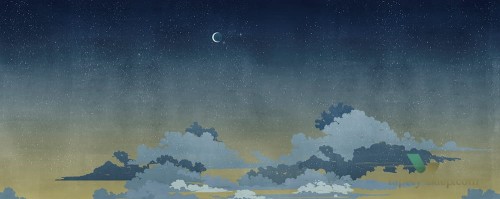 Fototapeta Wall&Deco Notturno Blu WDNB1602 Contemporary 2016