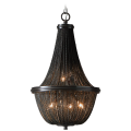 Elegancki czarny żyrandol Roma P04543BK Vintage