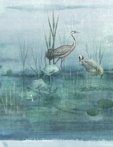 Mural żurawie Khroma DGIUM1012 Waterside Helium