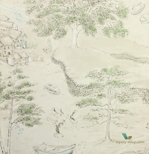 Tapeta Sanderson 216490 Sea Houses