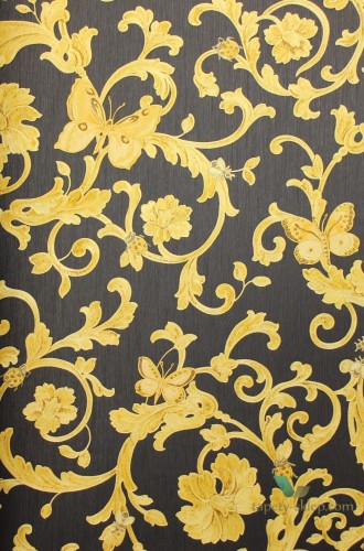 Tapeta liście akantu i motyle 34325-2 Versace III
