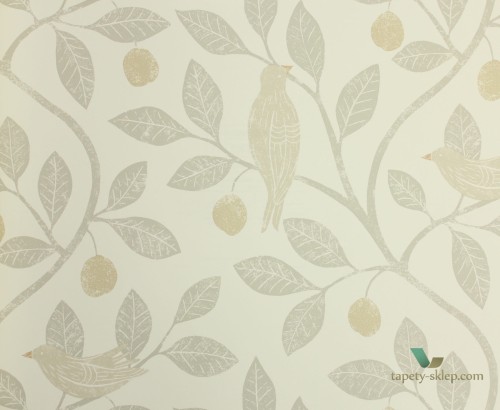 Tapeta gałęzie i ptaki Sanderson 216366 The Potting Room