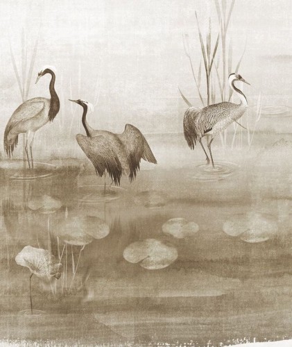 Mural żurawie Khroma DGIUM1023 Waterside Helium