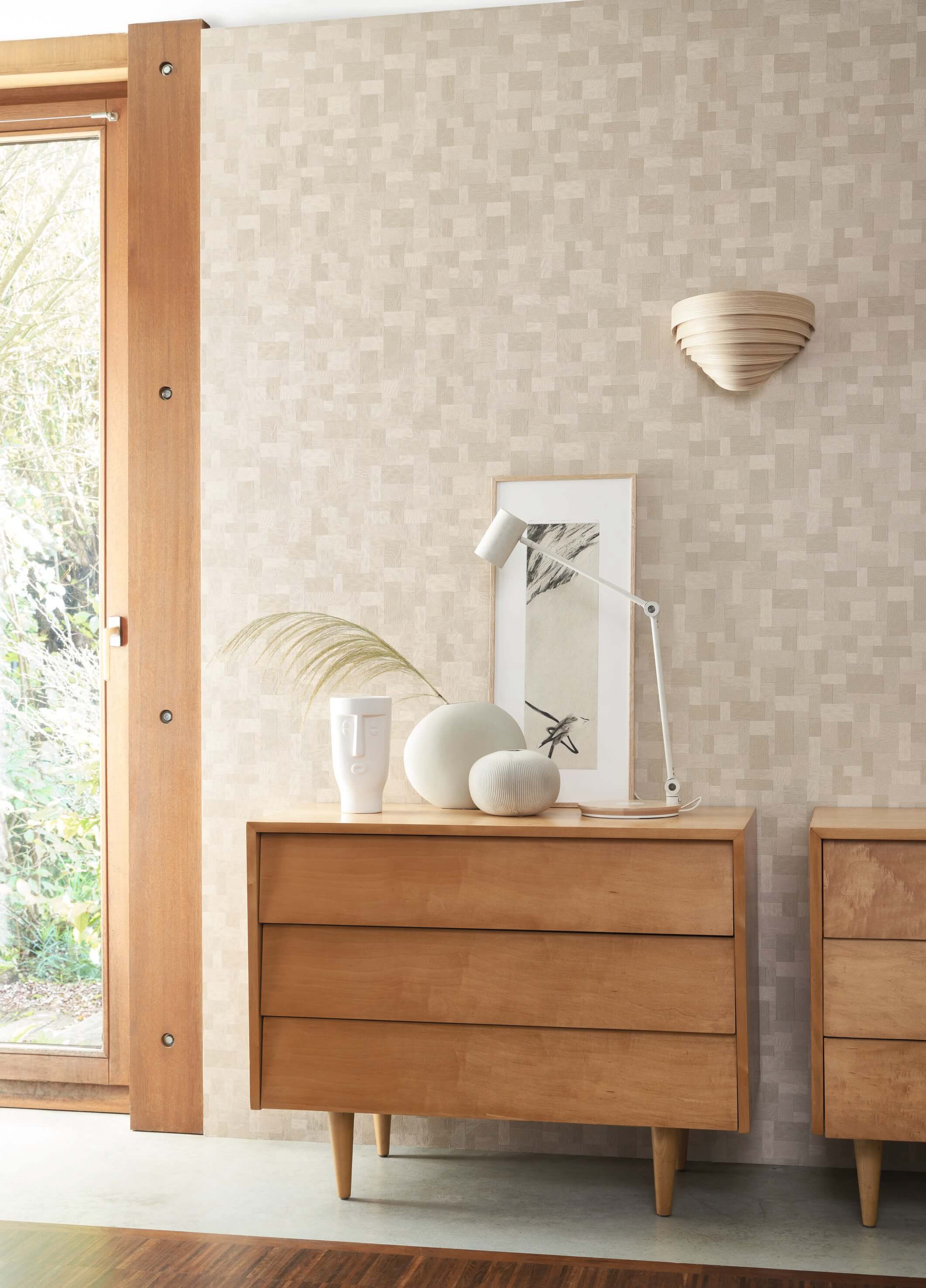 Tapeta geometryczna Casadeco 86071409 Orme Woods
