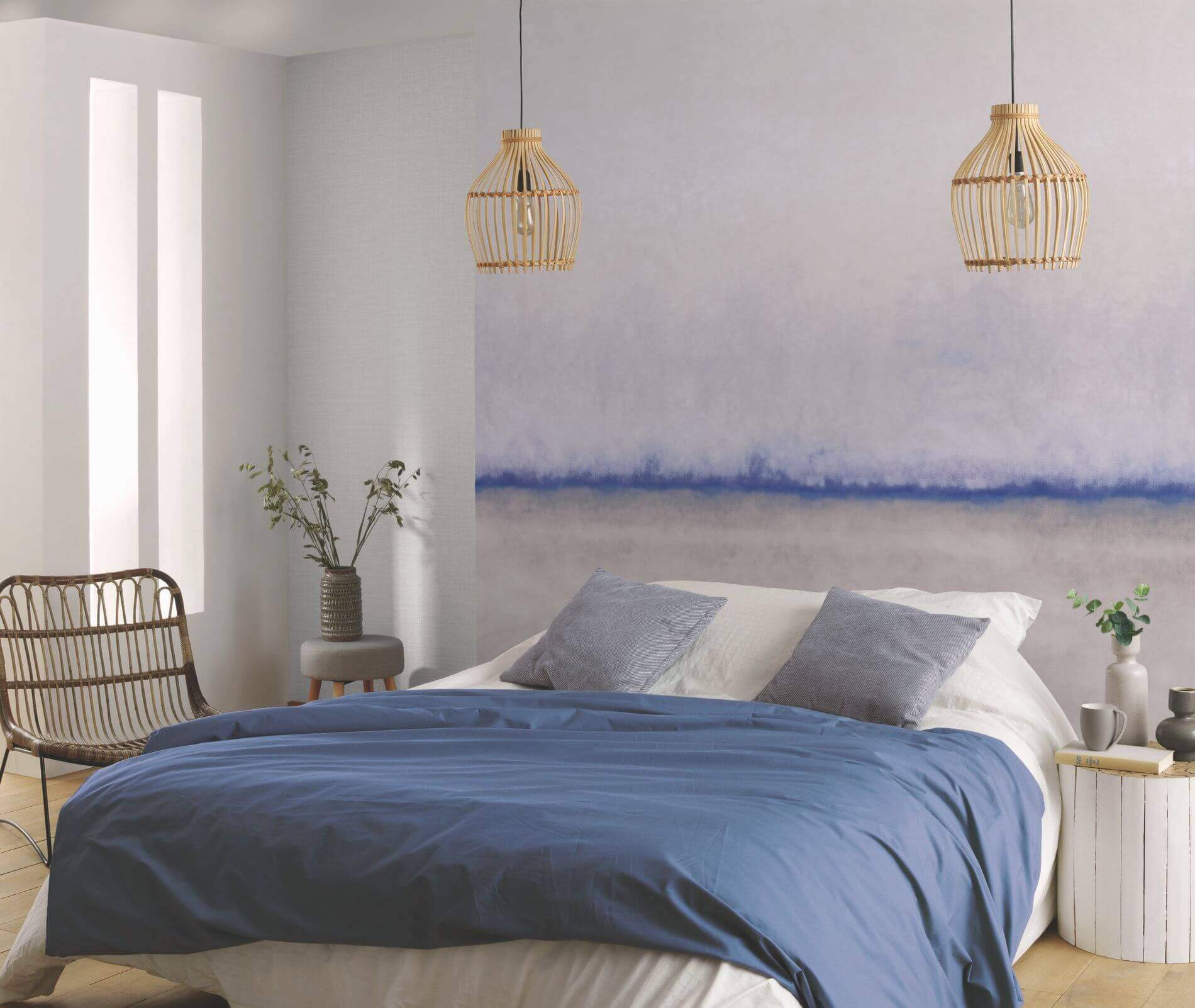 Mural morze Casadeco GINK 86289236 Crepuscule Ginkgo