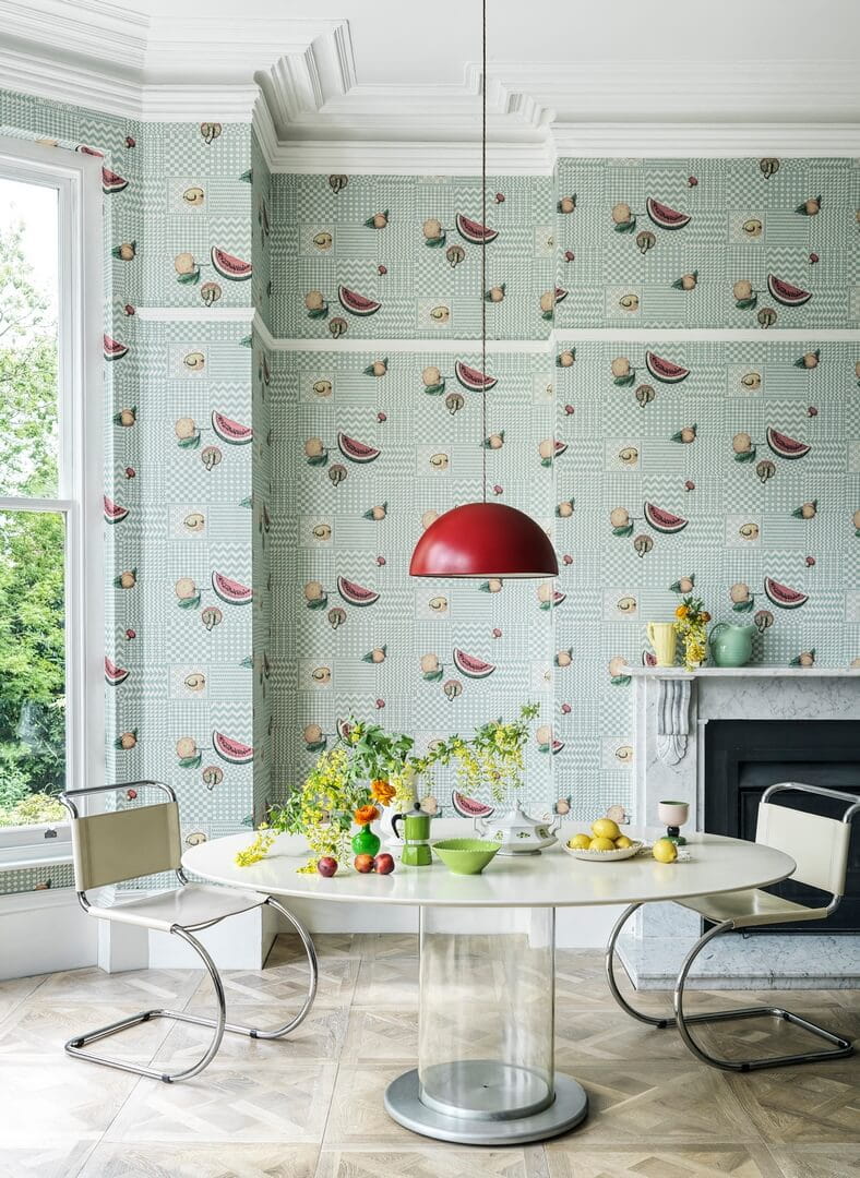 Tapeta owoce i geometria Cole & Son Frutta e Geometrico 123/6029 Fornasetti Senza Tempo II