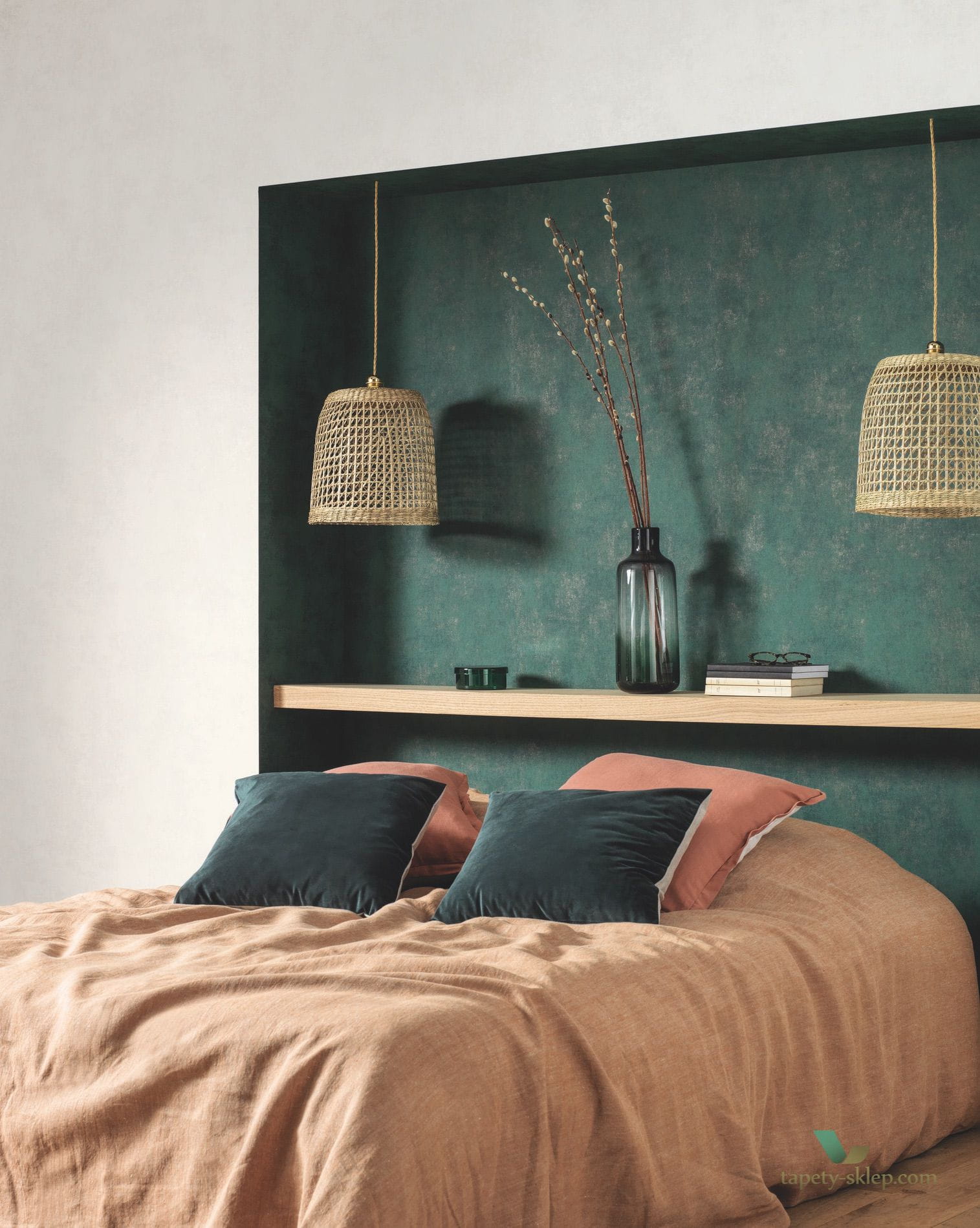 Tapety ścienne nowoczesne aranżacje - 80837535 Casadeco tapeta jak beton