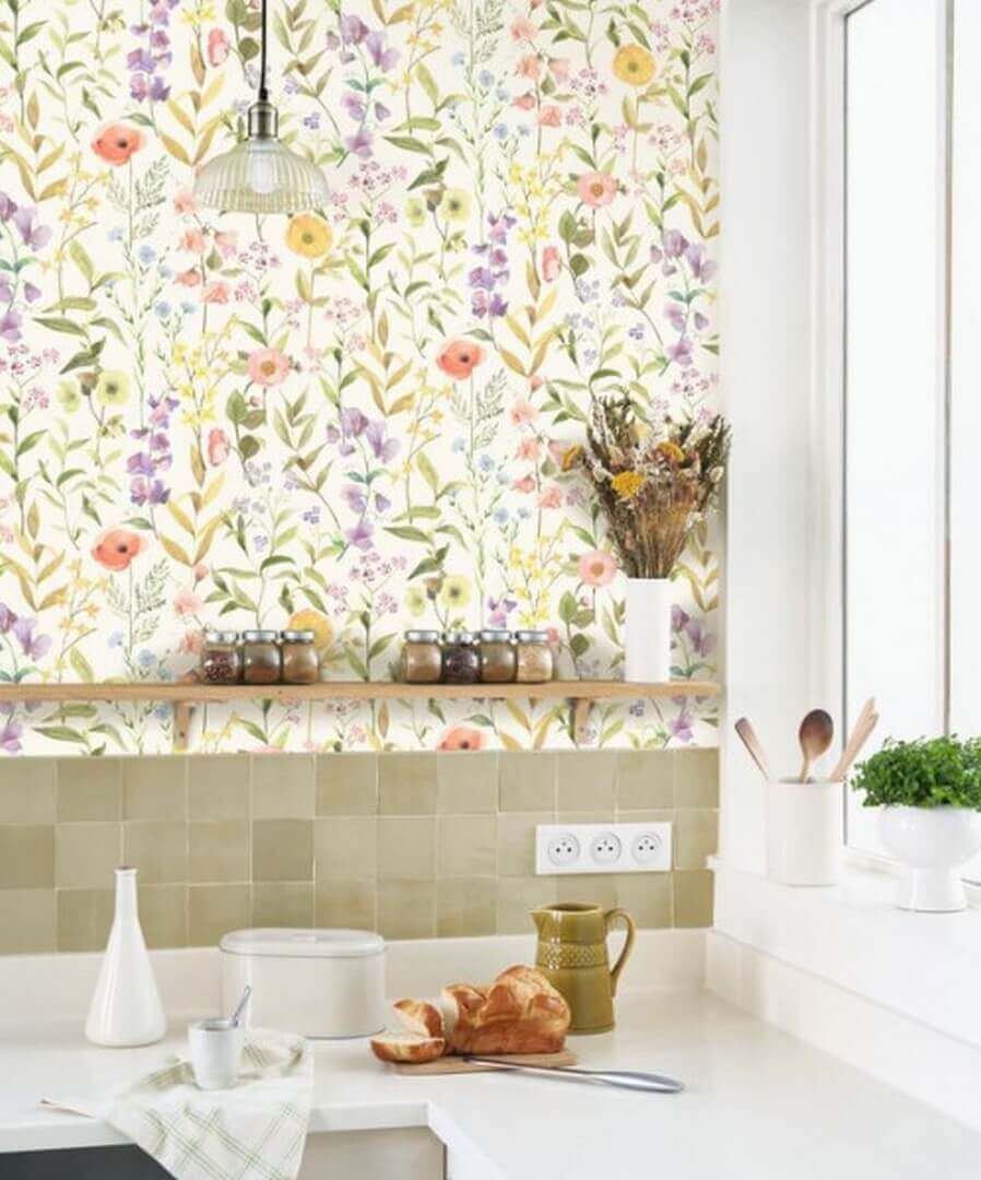Letnia metamorfoza wnętrz - letnia tapeta Casadeco 87650825