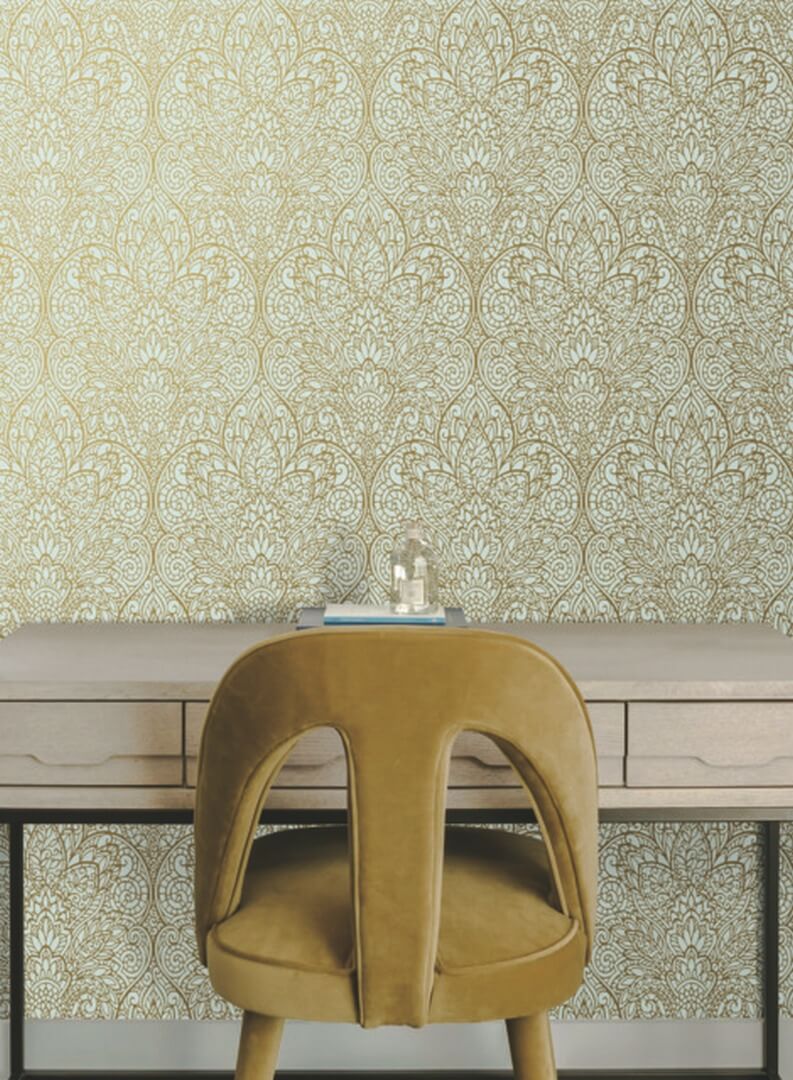 Tapeta ornament glamour aranżacje CD4008 York