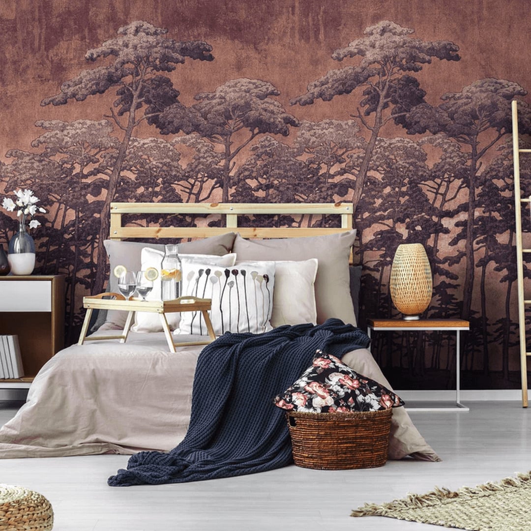 Modne tapety 2026- Wall Art Secret Forest Rust