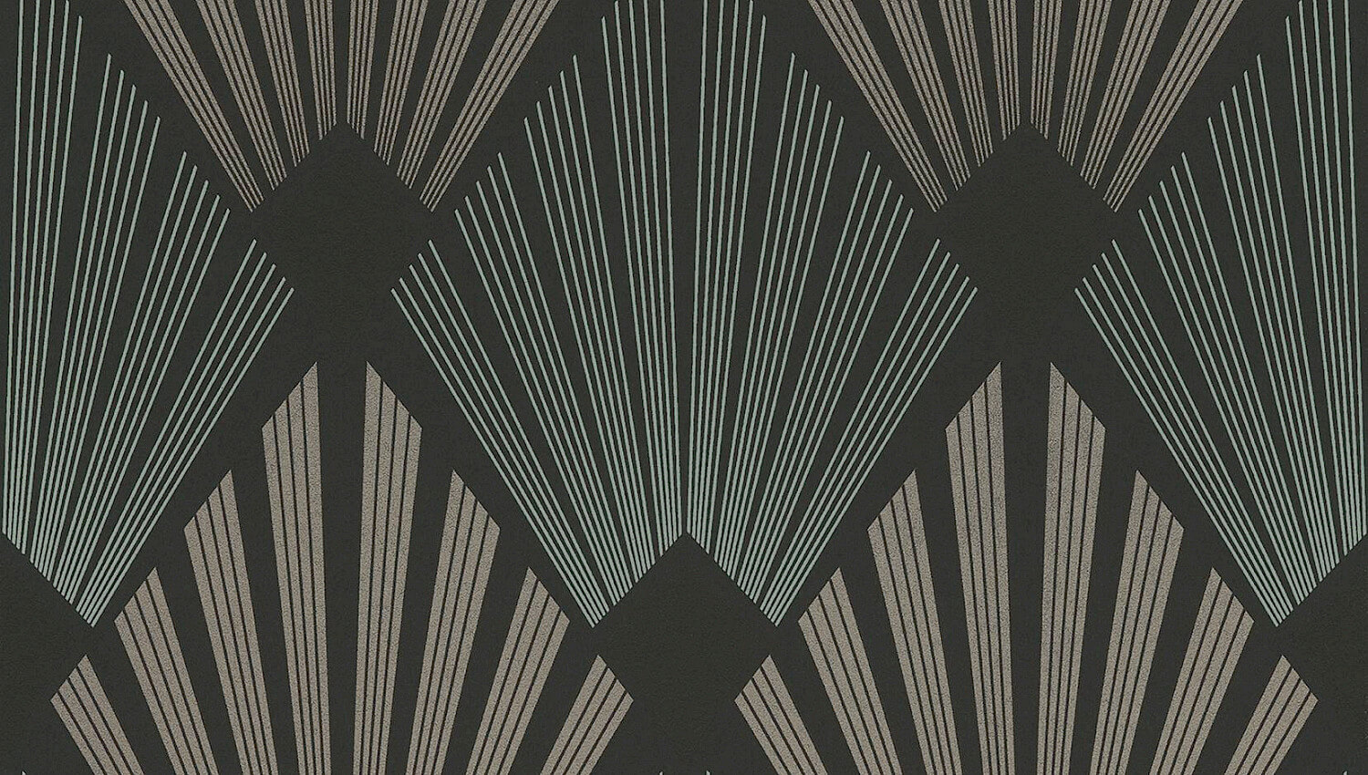 Tapeta w stylu art deco z wachlarzami GAT302 Khroma Gatsby