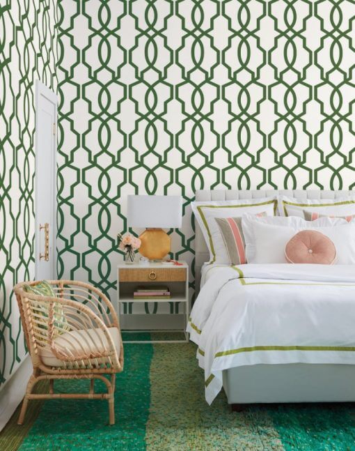 Tapeta kratownica w stylu nowojorskim York GM7519 Hourglass Trellis Geometric Resource Library