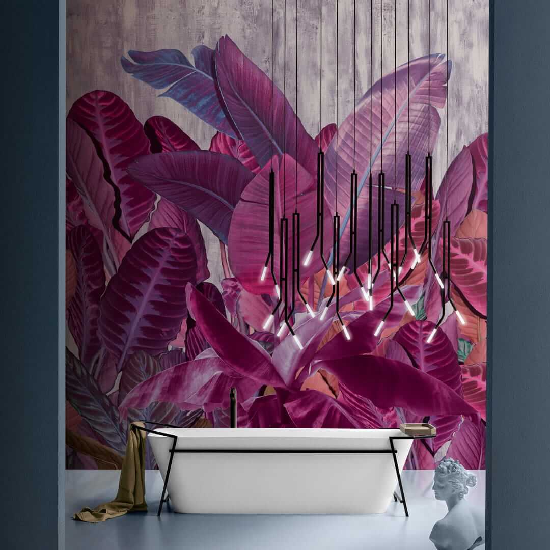 Tapeta tropikalne liście pod prysznic Herbage INKEQTA1902 Inediti Cruise Collection