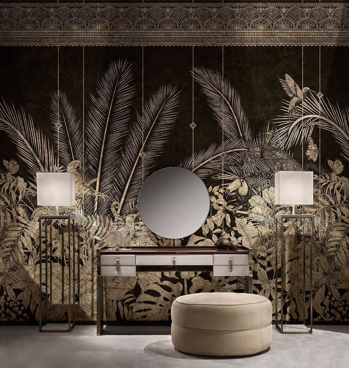 Tapeta na wymiar złota w stylu art deco Inkiostro Bianco TAMPURA INKVXXO1801 GoldenWall