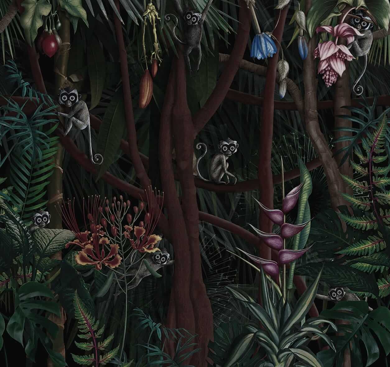 Tapeta pod prysznic wodoodporna LondonArt Looks in the forest
