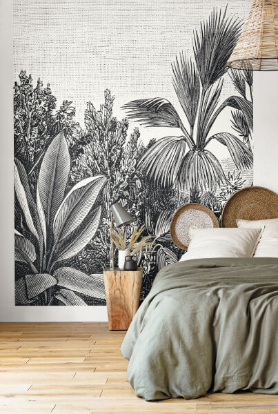 Mural tropikalny do sypialni Caselio Escape PTB102059018 The Place to Bed