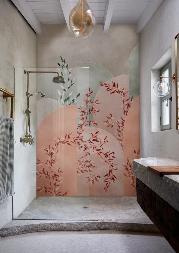 Fototapeta pod prysznic w stylu art deco Wall&Deco WET_VI2001 VIVIDO WET SYSTEM 2020