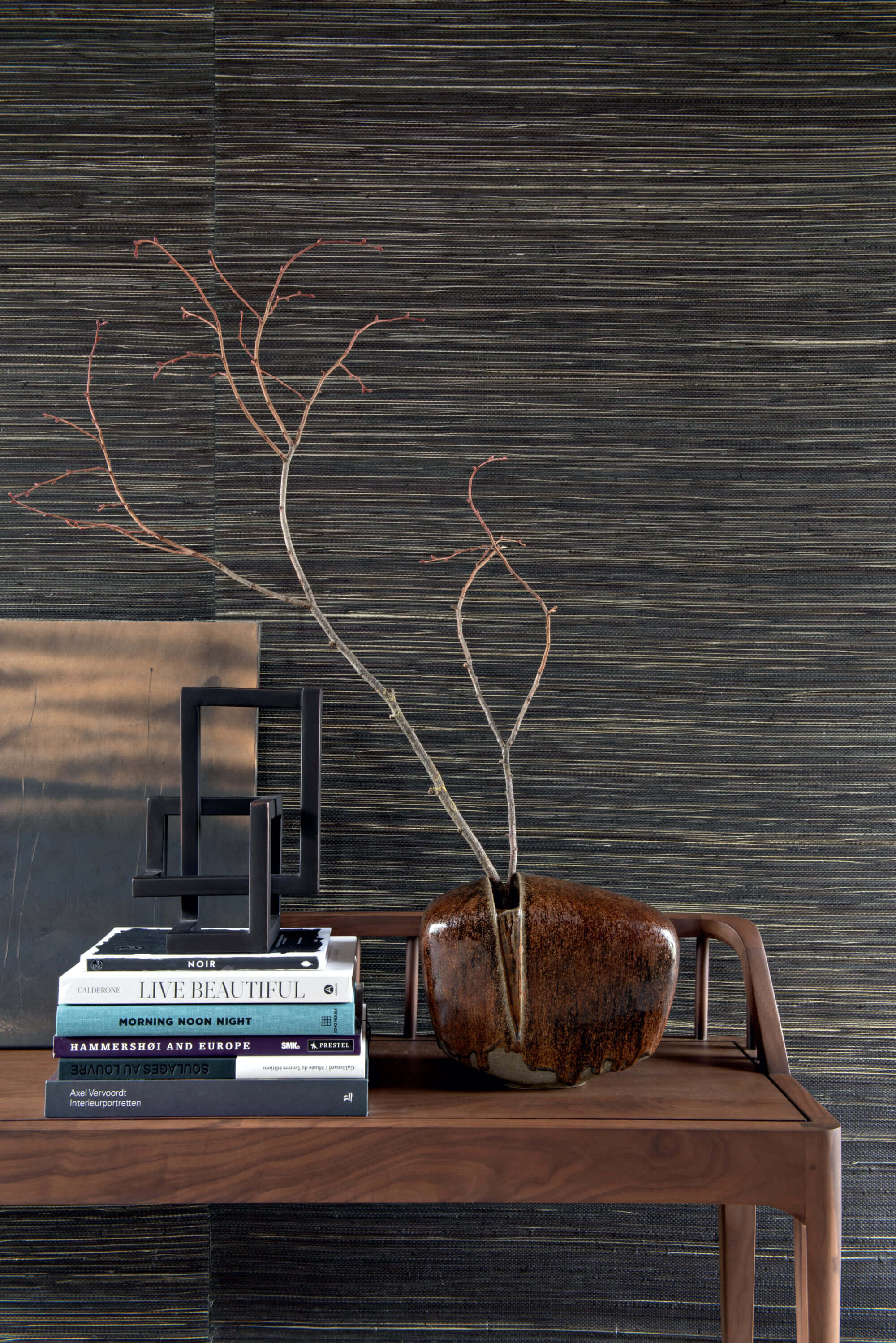 Tapeta Naturalna CMO Paris Papyrus Fin Noir WRS 01 80 Papyrus Wallcovering