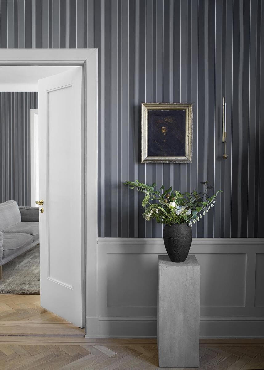 Tapeta w paski do przedpokoju Boras Stockholm Stripe 6875 Northern Stripes