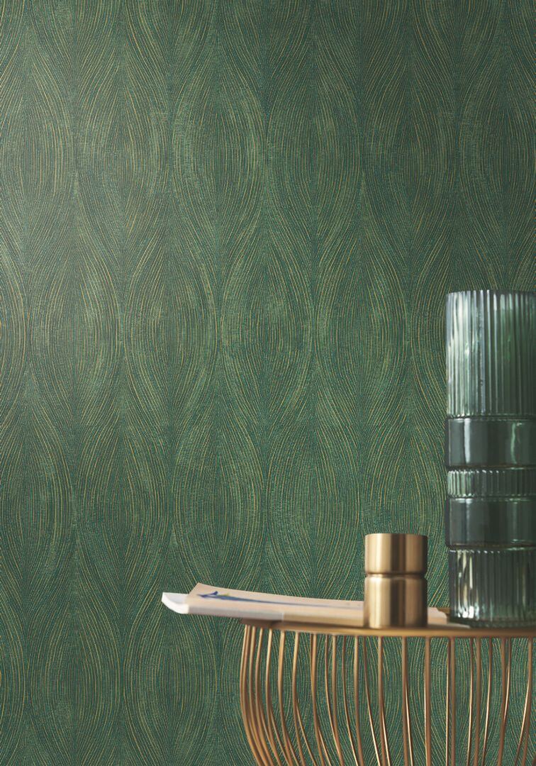 Tapeta falujące metaliczne linie Casamance 76113160 Keramos Select 9