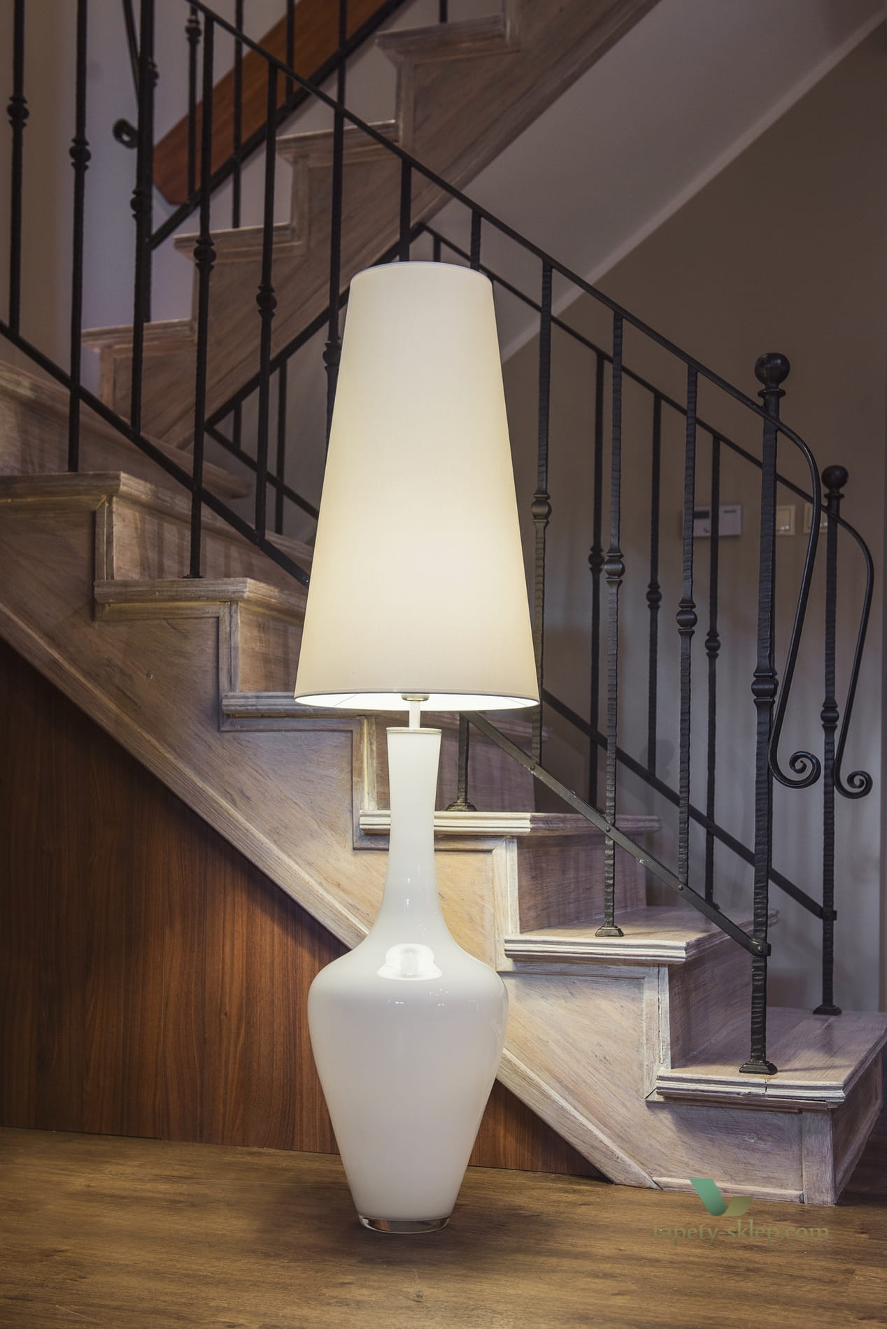 Lampa podłogowa Panay Opal Biały Famlight